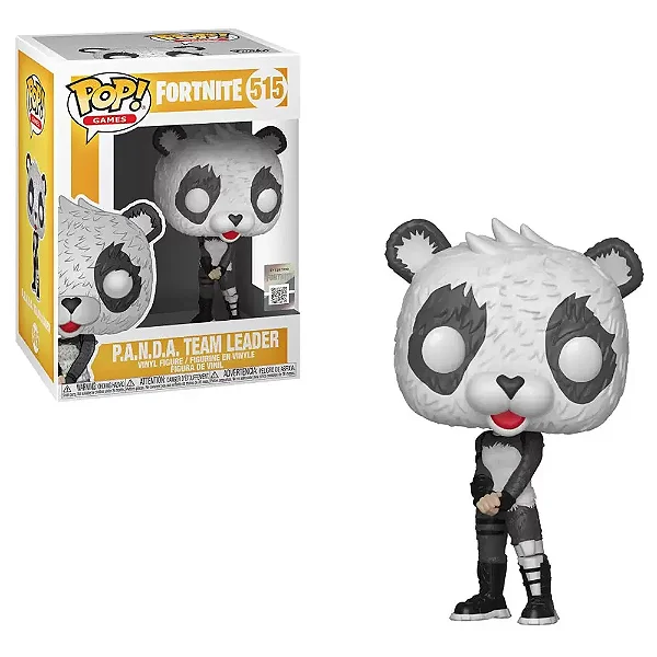 Boneco Funko Pop P.A.N.D.A Team Leader 515 Fortnite