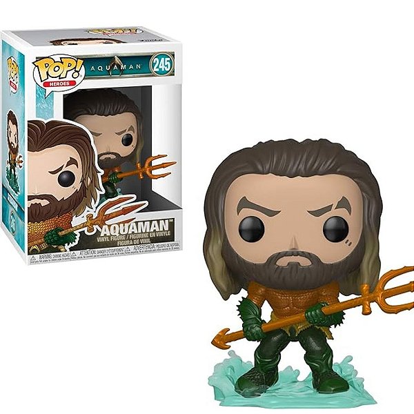 Boneco Funko Pop Aquaman 245 Heroes DC