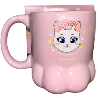 Caneca Patinha 3D Eu Amo Gatos