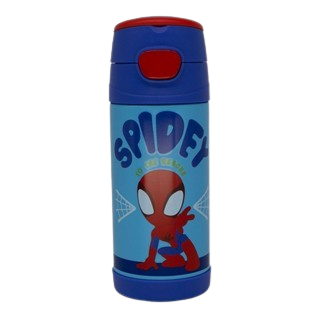 Garrafa Top Handle Homem Aranha Com Canudo