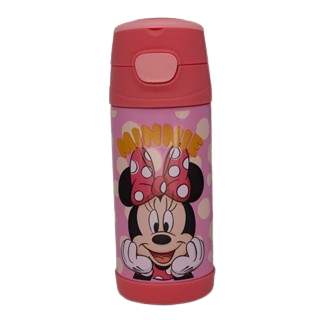 Garrafa Top Handle Minnie infantil Com Canudo