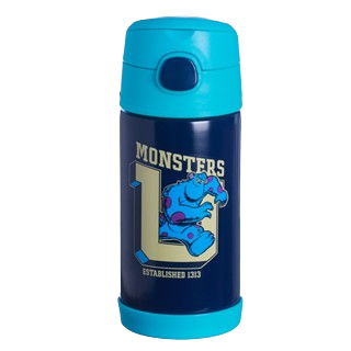 Garrafa Infantil Monstros SA Click Com Canudo