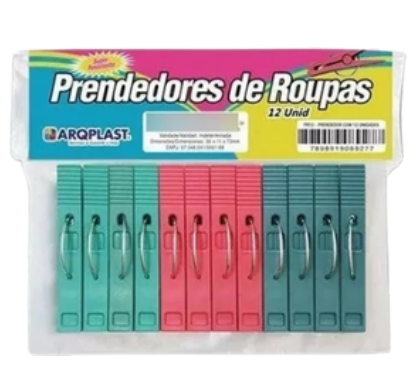 PRENDEDOR DE ROUPAS COM 12