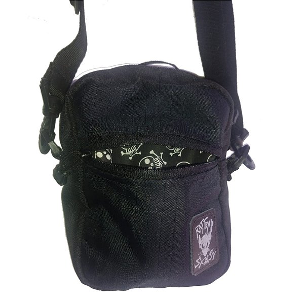 Shoulder Bag Rattrap Skate Preta Bolsa de Ombro