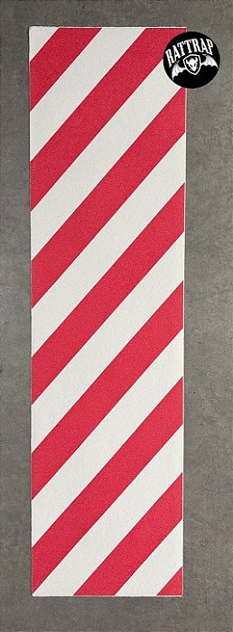 LIXA JESSUP LISTRADA VERMELHO / BRANCO 9 X 33 EMBORRACHADA