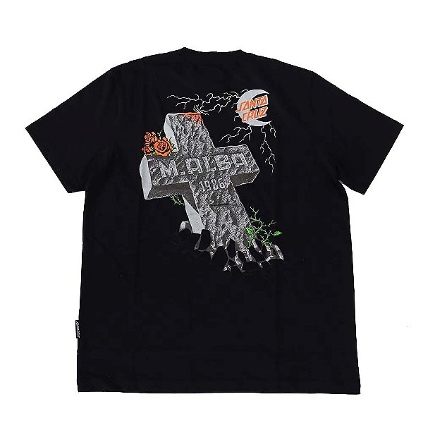 CAMISETA SANTA CRUZ MALBA PRETA MIKE ALBA PRETA ALGODÃO