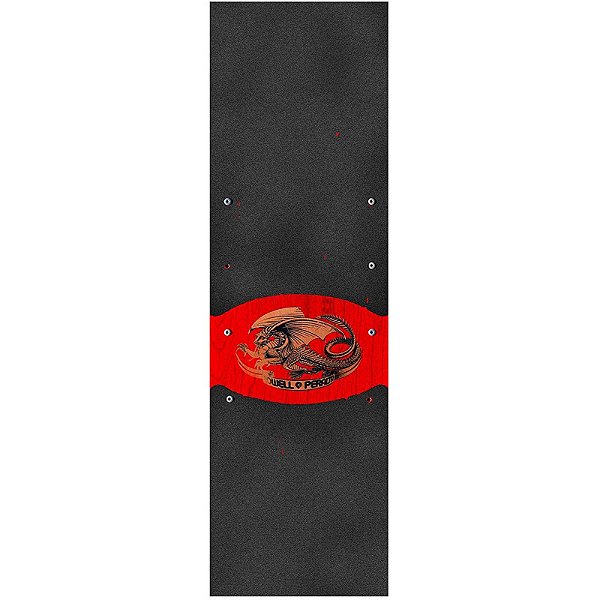 LIXA POWELL PERALTA 9 X 33 OVAL DRAGON PRETA/VERMELHA