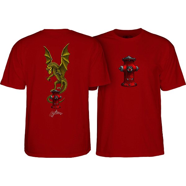 CAMISETA IMPORTADA POWELL PERALTA ANDY ANDERSON VAJRA VINHO TAMANHO L