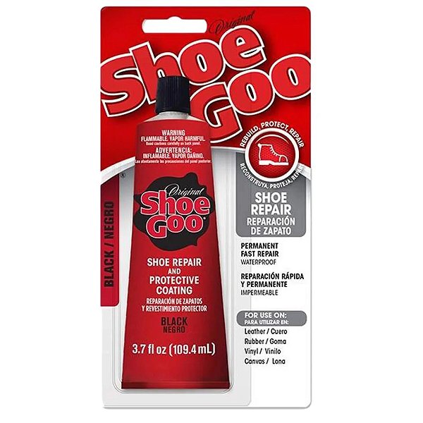 COLA IMPORTADA PARA TÊNIS E SAPATOS SHOE GO PRETA 110ML