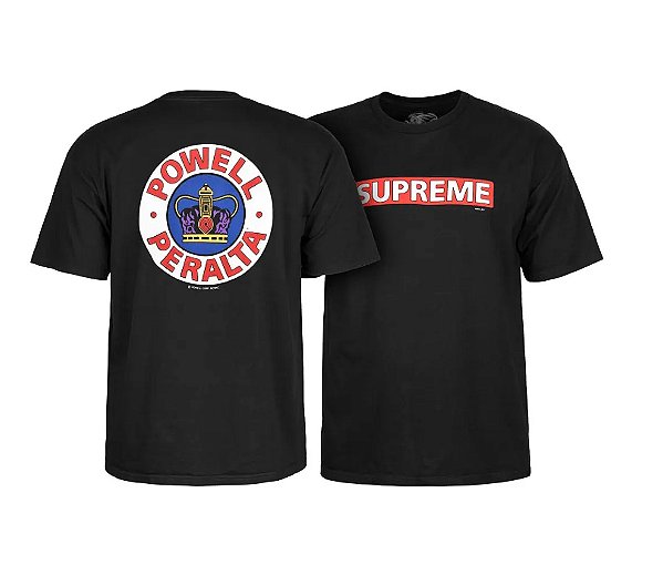 CAMISETA IMPORTADA POWELL PERALTA SUPREME PRETA