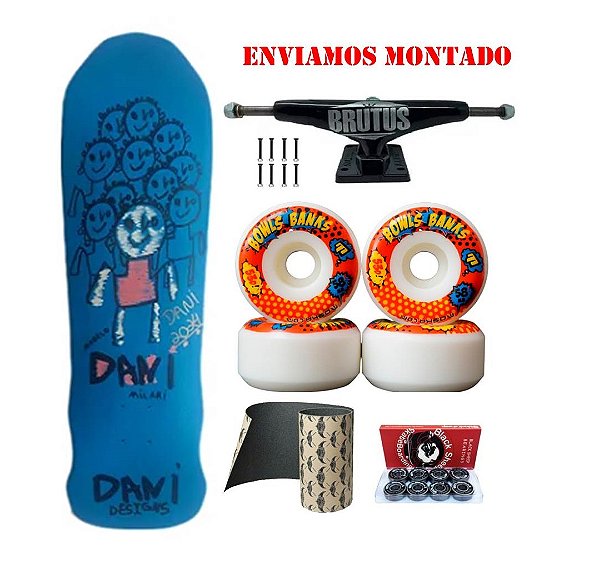 SKATE COMPLETO COM SHAPE RATTRAP MODEL DANI MILARI 9,5"