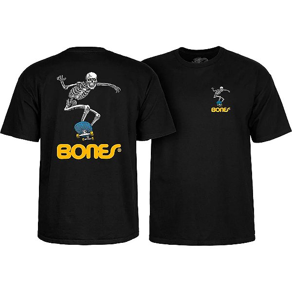 CAMISETA IMPORTADA POWELL PERALTA SKELETON 2 PRETA TAMANHO L (G)