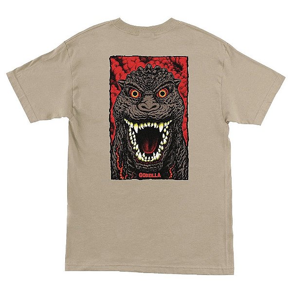 CAMISETA SANTA CRUZ GODZILLA DESTROYER STRIPES AREIA TAMANHO L (G)