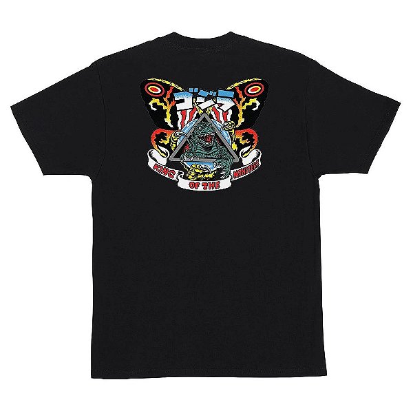 CAMISETA SANTA CRUZ NATAS MOTHRA GODZILLA PRETA TAMANHO XL (GG)
