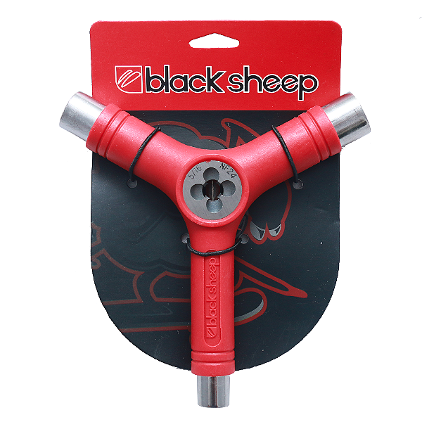 Chave Y Black Sheep Cossinete para Montagem de Skate e Longboard e Afins vermelha