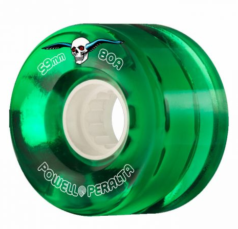 RODAS DE SKATE POWELL PERALTA GRENN CRUISER TRANSPARENTE 59mm 80A