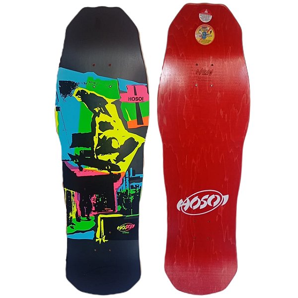 SHAPE HOSOI SKATEBOARDS POP ART REISSUE PRIMEIRA EDIÇÃO 10" x 32,5" PRETO