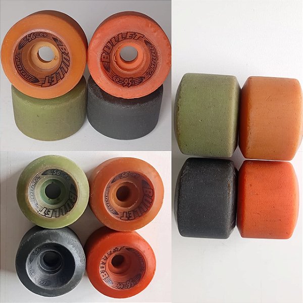 RODAS DE SKATE SANTA CRUZ BULLET ANTIGA PRIMEIRA EDIÇÃO 60mm 95A