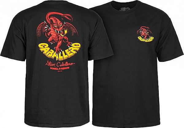 CAMISETA IMPORTADA POWELL PERALTA STEVE CABALLERO DRAGON II PRETA XL(GG)