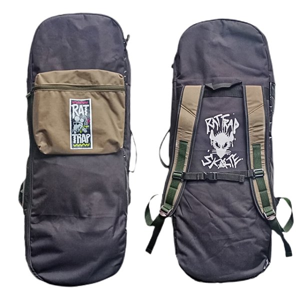 MOCHILA DE SKATE PARA MOTO RATTRAP SKATE BAG COM BOLSO VERDE
