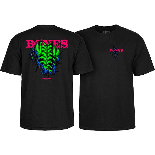 CAMISETA IMPORTADA POWELL PERALTA SHRED BLACK LIGHT LARGE (G)