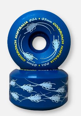 RODA DE SKATE COCKROACH WHEELS AUSTRALIA 63mm 96A AZUL