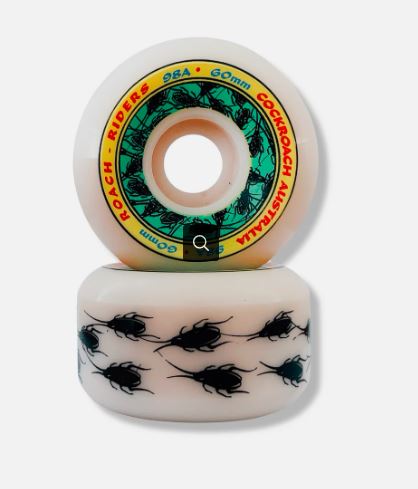 RODA DE SKATE COCKROACH WHEELS AUSTRALIA 60mm 98A BRANCA
