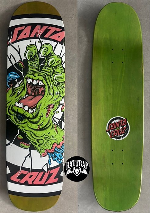Santa Cruz Rob Hand Green Skateboard Deck 8.5''