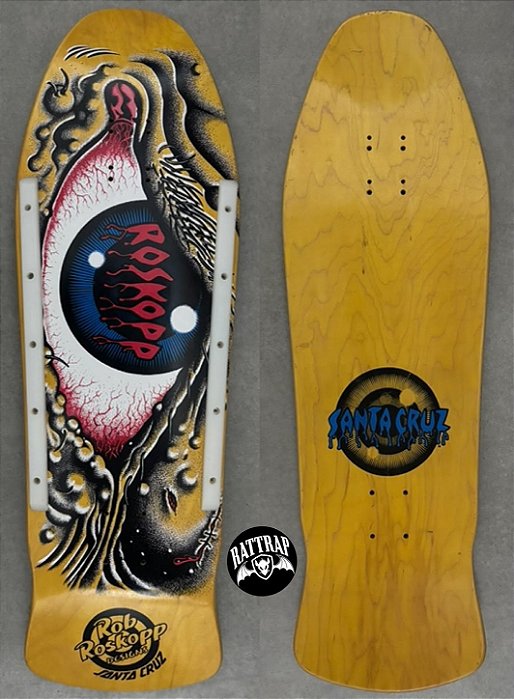 Santa Cruz Roskopp Eye Reissue Deck in a Natural Semi Novo