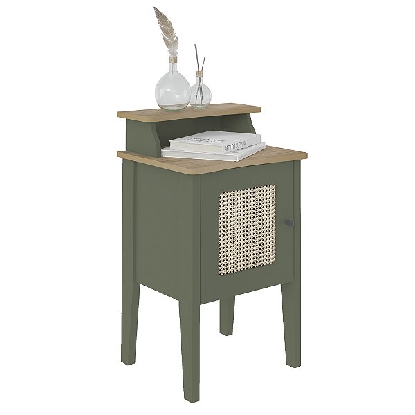 Mesa de Apoio Tela 3D Charlotte - Menta / Carvalho