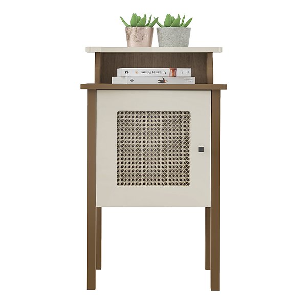 Mesa de Apoio Tela 3D Charlotte - Cinamomo / Off White