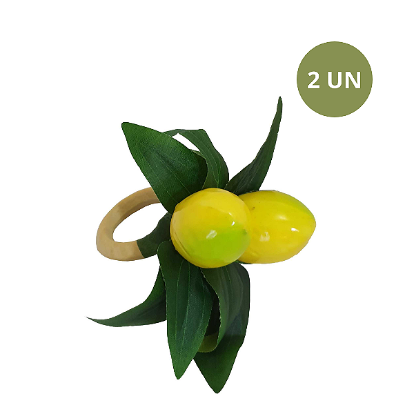 SET COM 2 PORTA GUARDANAPOS LIMÃO SICILIANO
