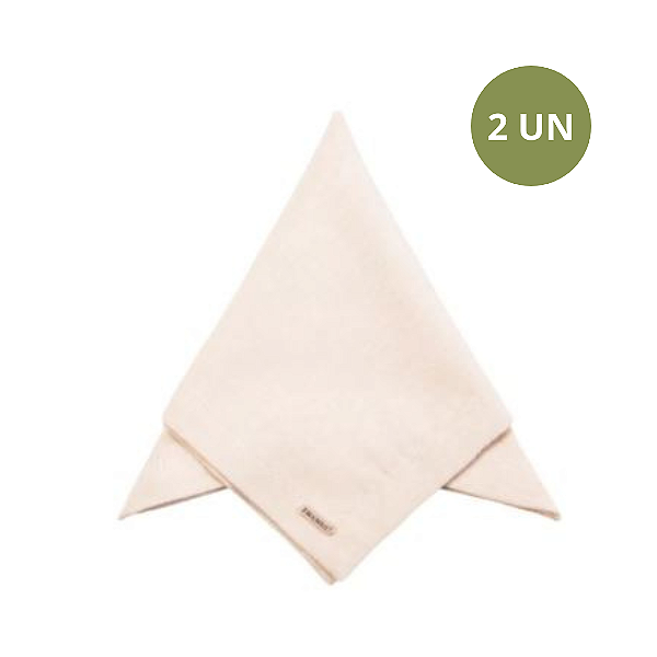 SET COM 2 GUARDANAPOS LISOS BEGE