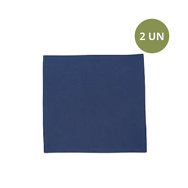 SET COM 2 GUARDANAPOS AZUL MARINHO