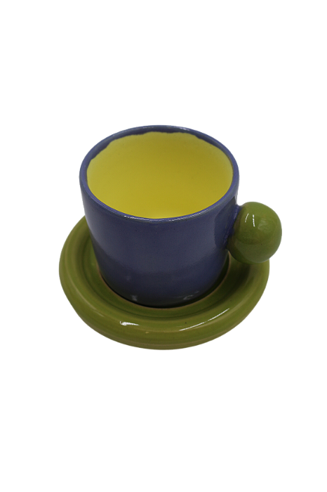 XÍCARA GABI ROXO E AMARELO