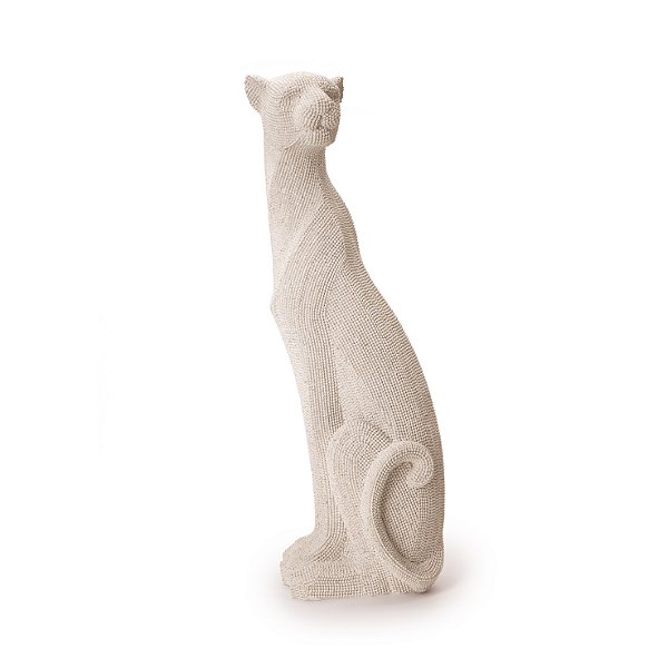 ESCULTURA PANTERA BRANCA