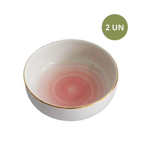 SET COM 2 BOWLS ESPIRAL ROSA