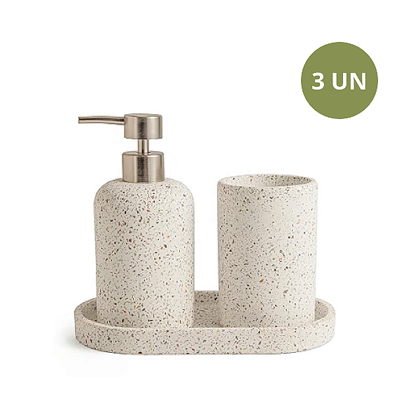 KIT PARA BANHEIRO EM CIMENTO GRANILITE