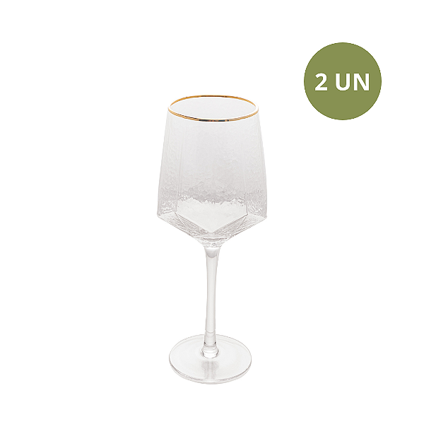 SET COM 2 TAÇAS FIO DE OURO