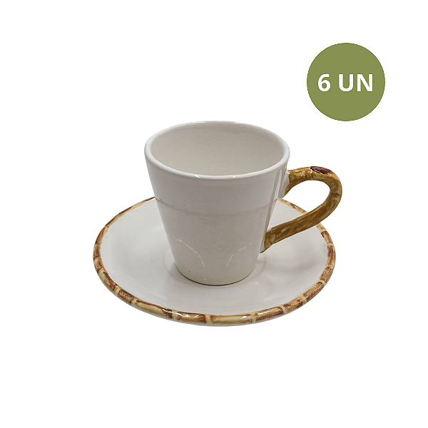 SET COM 6 XÍCARAS COM PIRES BAMBU