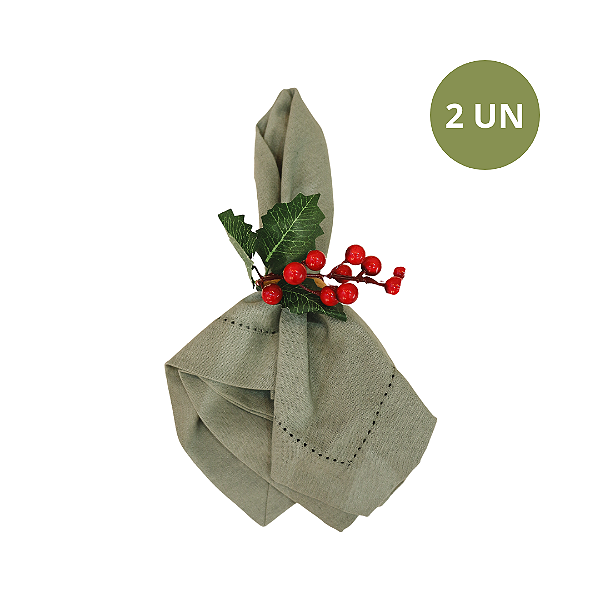 SET COM 2 GUARDANAPOS VERDE CLARO
