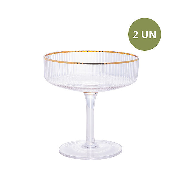 SET COM 2 TAÇAS ALICE OURO