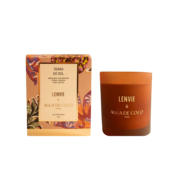 VELA PERFUMADA - TERRA DO SOL E ÁGUA DE COCO  - 210GR