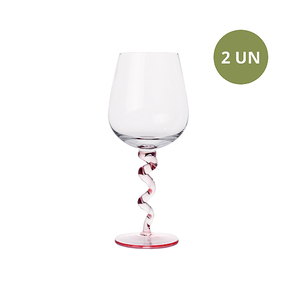 SET COM 2 TAÇAS ESPIRAL ROSA