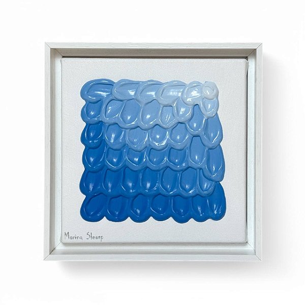 QUADRO PINCELADAS AZUL OCEANO