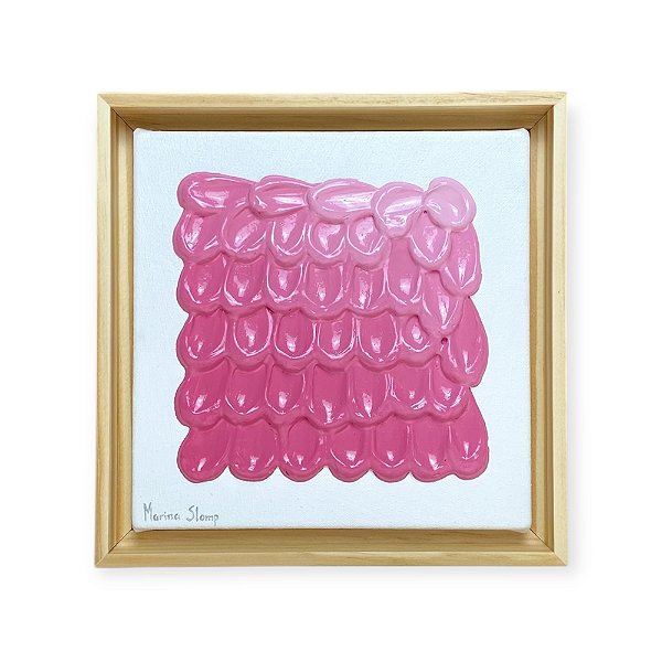 QUADRO PINCELADAS ROSA