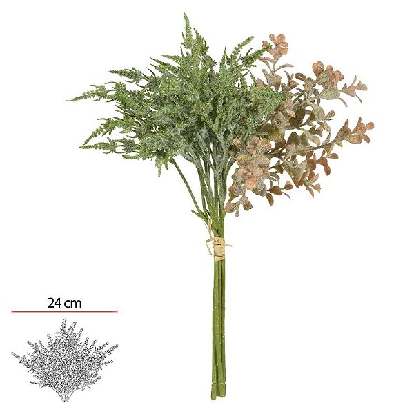 BUQUÊ GRASS COM FITA – VERDE OCRE OUTONO