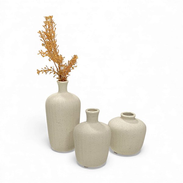 MINI VASO EM CERÂMICA BRANCO