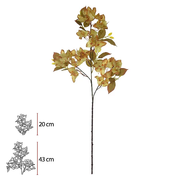 HASTE BOUGAINVILLE AMARELO OUTONO 78CM