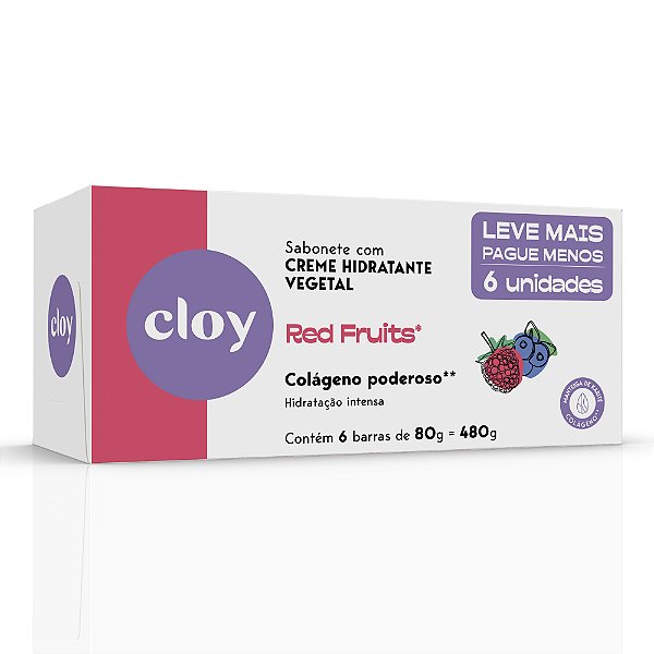 Sab. Cloy Beauty Bar Red Fruits 6x80g - LEVE MAIS PAGUE MENOS